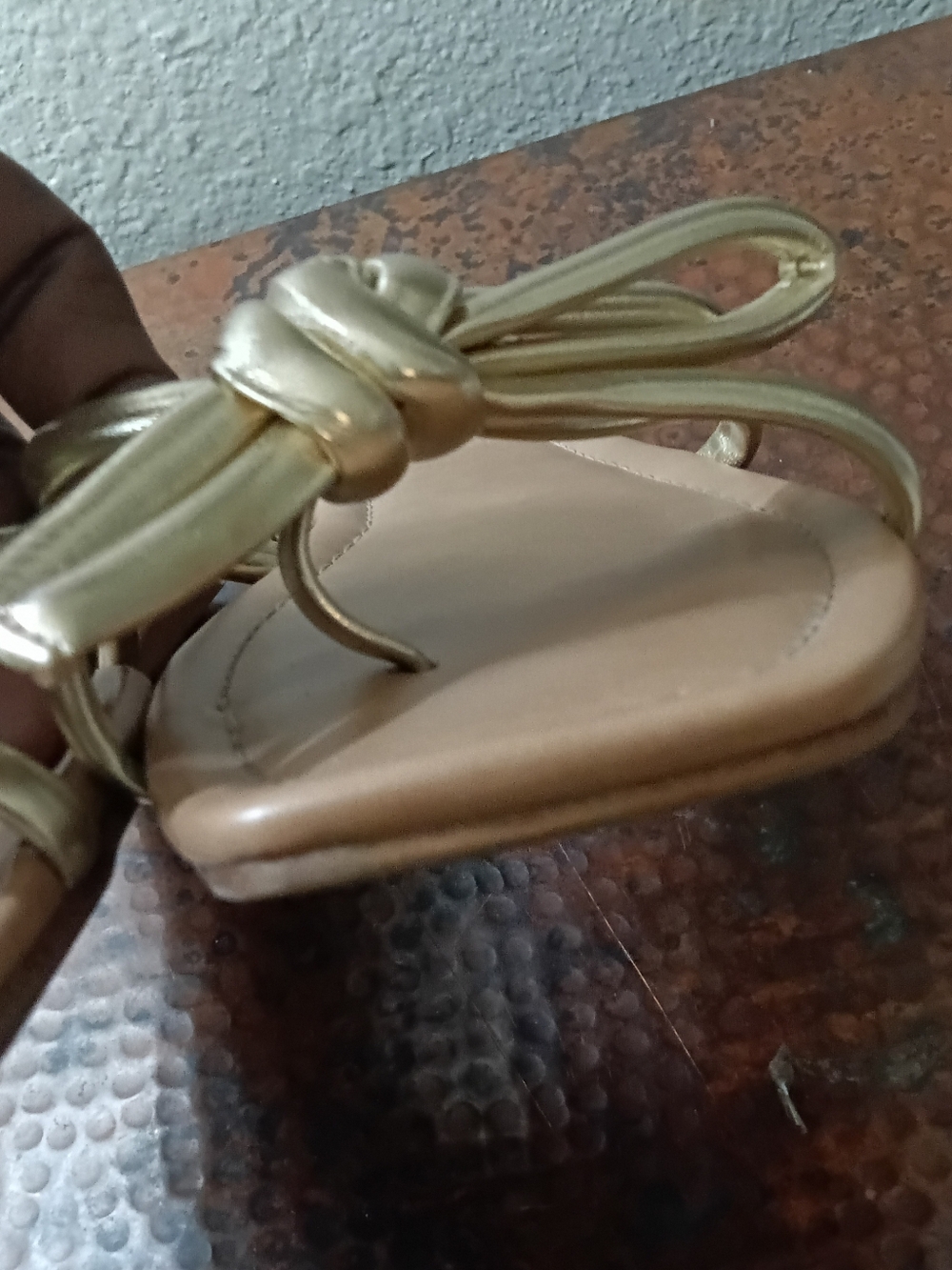 Steve Madden Sz. 8.5 Maura Square Toe Knotted Strap Flat Sandal - Picture 8 of 15